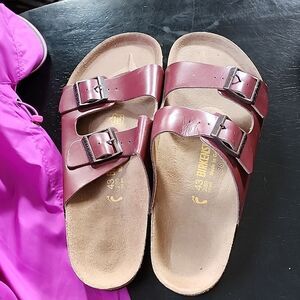 Birkenstock Arizona size 43 Birkoflor Non-leather | New without Box, Maroon/Wine